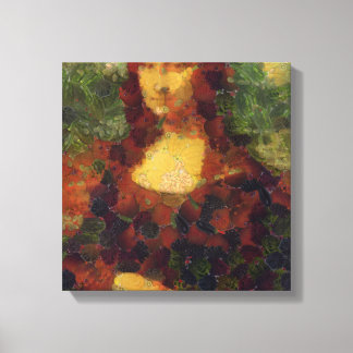 Mona Lisa Lettuce Fine Art Vegan Spoof  Canvas Print