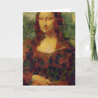 Mona Lisa Lettuce Fine Art Vegan Spoof  Card