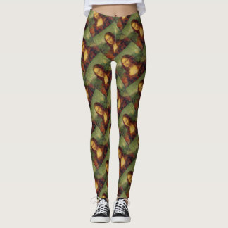 Mona Lisa Lettuce Fine Art Vegan Spoof  Leggings