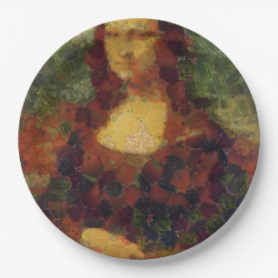 Mona Lisa Lettuce Fine Art Vegan Spoof Paper Plate
