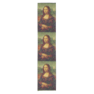 Mona Lisa Lettuce Fine Art Vegan Spoof Short Table Runner