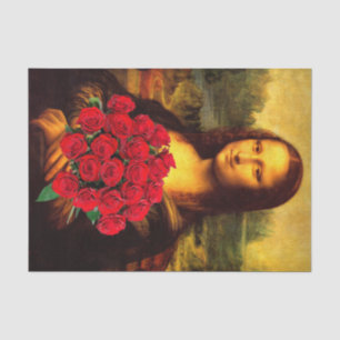 Mona Lisa Loves Roses Tissue Paper