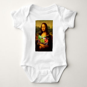 Mona Lisa Loves Vegetables Baby Bodysuit