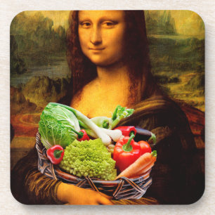 Mona Lisa Loves Vegetables Coaster