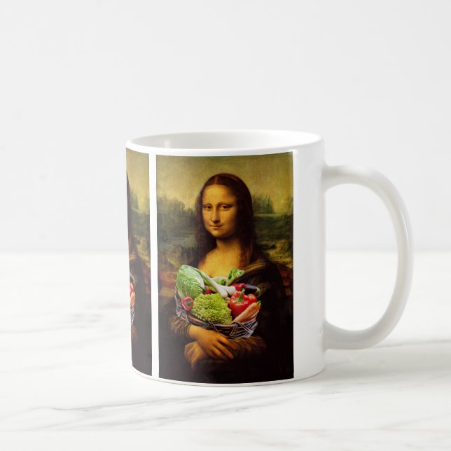 Mona Lisa Loves Vegetables Coffee Mug (Right)