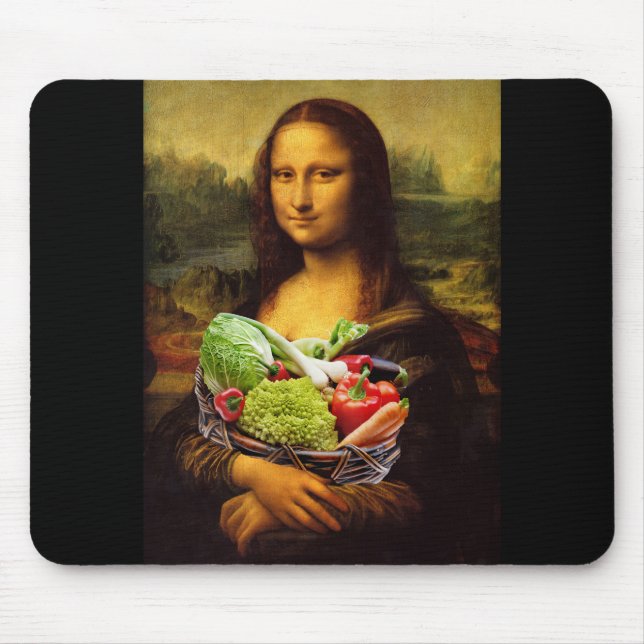 Mona Lisa Loves Vegetables Mouse Mat (Front)