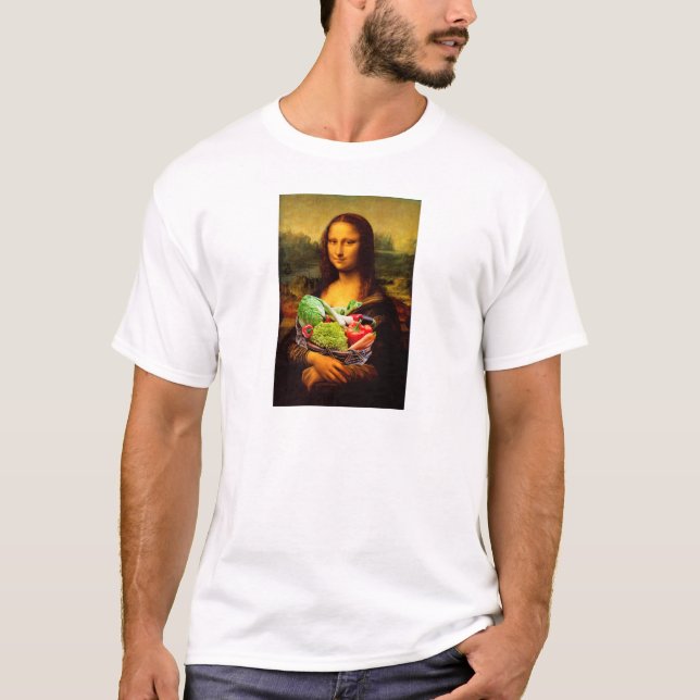 Mona Lisa Loves Vegetables T-Shirt (Front)