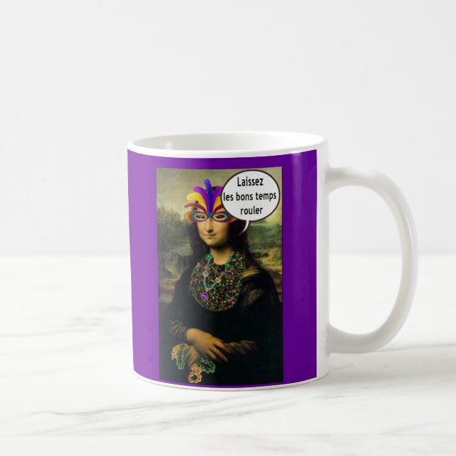 Mona Lisa Mardi Gras Coffee Mug (Right)