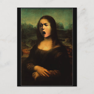 Mona Lisa Medusa Caravaggio Postcard