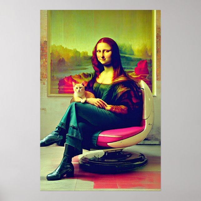 Mona Lisa Meme Pop Art  Poster (Front)