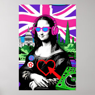 Mona Lisa Meme Pop Art Poster