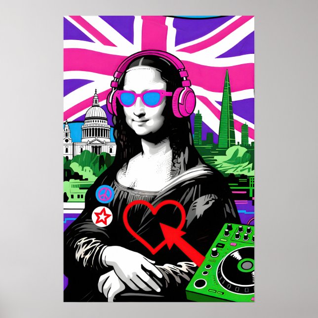 Mona Lisa Meme Pop Art  Poster (Front)