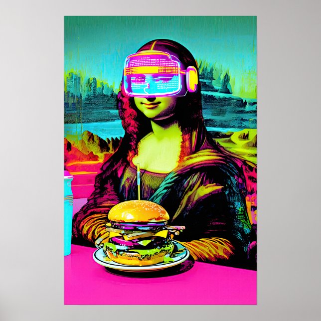 Mona Lisa Meme Pop Art  Poster (Front)