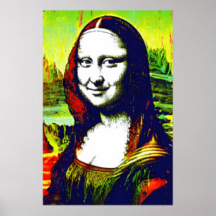 Mona Lisa Meme Pop Art  Poster