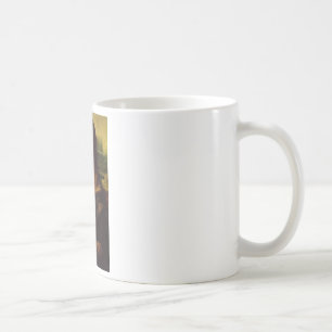 mona lisa moustache coffee mug