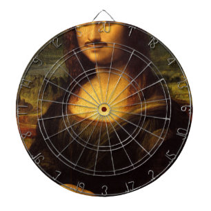 mona lisa moustache dartboard