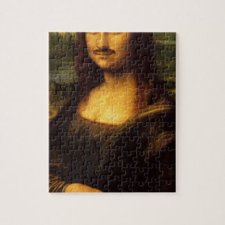 mona lisa moustache jigsaw puzzle
