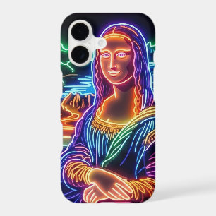 Mona Lisa Neon Light Portrait Design