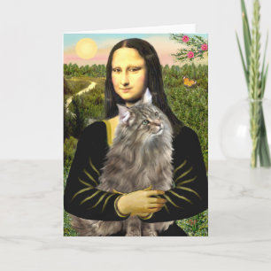 Mona Lisa - Norweigan Forest Cat Card