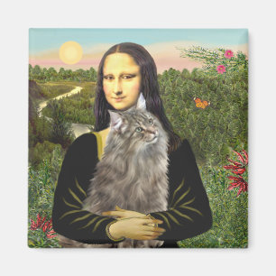 Mona Lisa - Norweigan Forest Cat Magnet