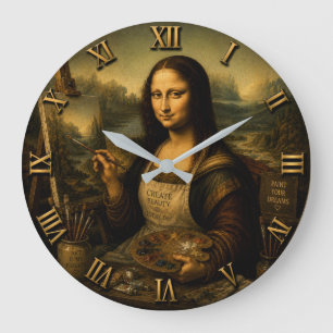 Mona Lisa Painter Large Clock