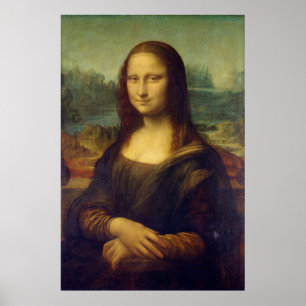 Mona Lisa painting original size and colour Poster