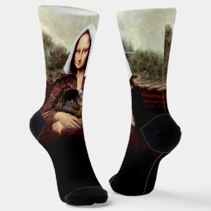 Mona Lisa Pilgrim Thanksgiving Socks