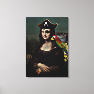 Mona Lisa Pirate Captain Canvas Print