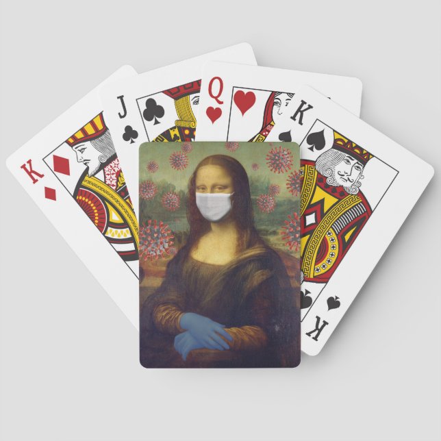 Mona Lisa Playing Safe Around Coronavirus, ZFBP Cards (Back)