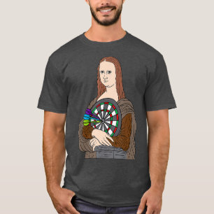 Mona Lisa Plays Darts Darts Player Funny Darts T-Shirt