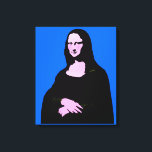 Mona Lisa Pop Art Style Canvas Print<br><div class="desc">* Pop-Art style of Mona Lisa portrait. Add background colour of your choice. Use the CUSTOMIZE IT button to get started. ... ..A re-edit of the art of Leonardo da Vinci. (Mona Lisa) . ... ..At The *Spoofing The Arts* Store, you'll find re-edits (mostly parody) of famous fine art work....</div>