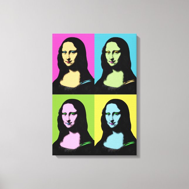 Mona Lisa - Pop Art Style Canvas Print (Front)