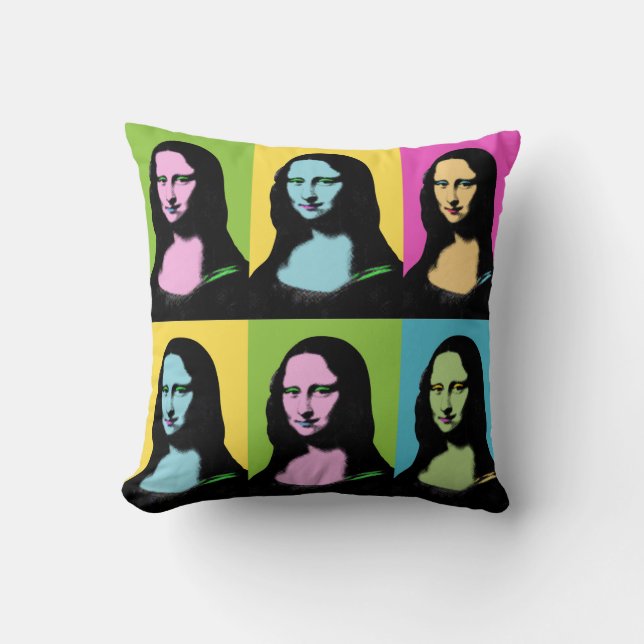 Mona Lisa - Pop Art Style  Cushion (Front)