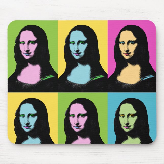 Mona Lisa - Pop Art Style  Mouse Mat (Front)