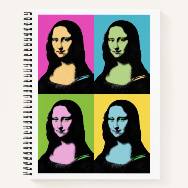 Mona Lisa - Pop Art Style  Notebook (Front)