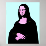 Mona Lisa Pop Art Style Poster<br><div class="desc">* Pop-Art style of Mona Lisa portrait. Available in several size options. Change the background color of this one, too! * This poster that is available in several sizes and paper types. Use the CUSTOMIZE IT button to get started. ***** .A re-edit of the art of Leonardo da Vinci. (Mona...</div>