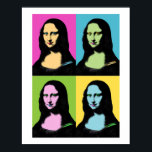 Mona Lisa - Pop Art Style Poster<br><div class="desc">Mona Lisa is stylised in Pop Art and Her famous smile is also colourized. For Pop Art lovers. With respect to Leonardo Da Vinci painting,  this is Art Revisited !</div>