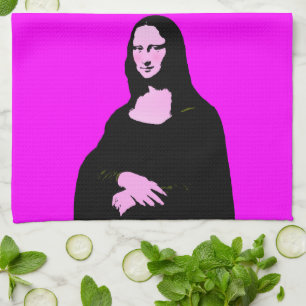 Mona Lisa Pop Art  Tea Towel