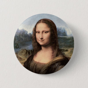 Mona Lisa Portrait / Painting 6 Cm Round Badge