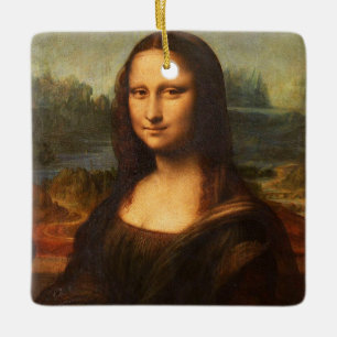 Mona Lisa portrait painting Leonardo Da Vinci Ceramic Ornament