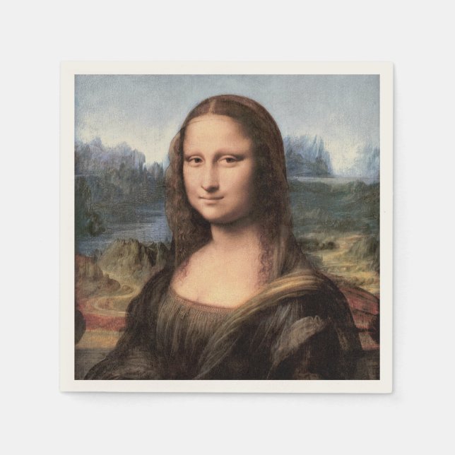 Mona Lisa Portrait / Painting Napkin (Front)