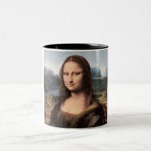 Mona Lisa Portrait / Painting Two-Tone Coffee Mug