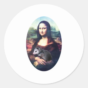 Mona Lisa Possum Classic Round Sticker