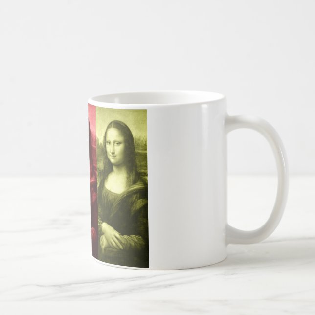 Mona Lisa Primary Colours Coffee Mug (Right)