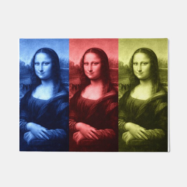 Mona Lisa Primary Colours Doormat (Front)
