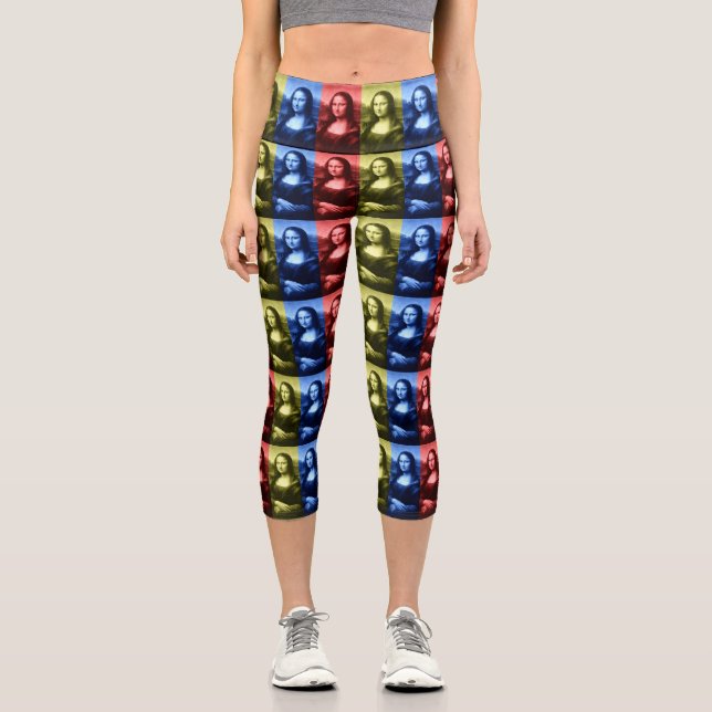 Mona Lisa Primary Colours High Waisted Capris (Front)