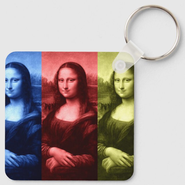 Mona Lisa Primary Colours Keychain (Back)