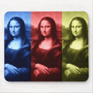 Mona Lisa Primary Colours Mouse Mat