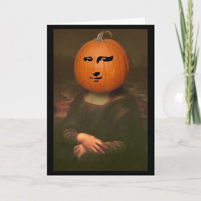 Mona Lisa Pumpkin Card (Front)
