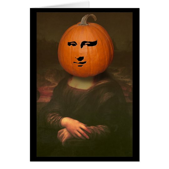 Mona Lisa Pumpkin Card
